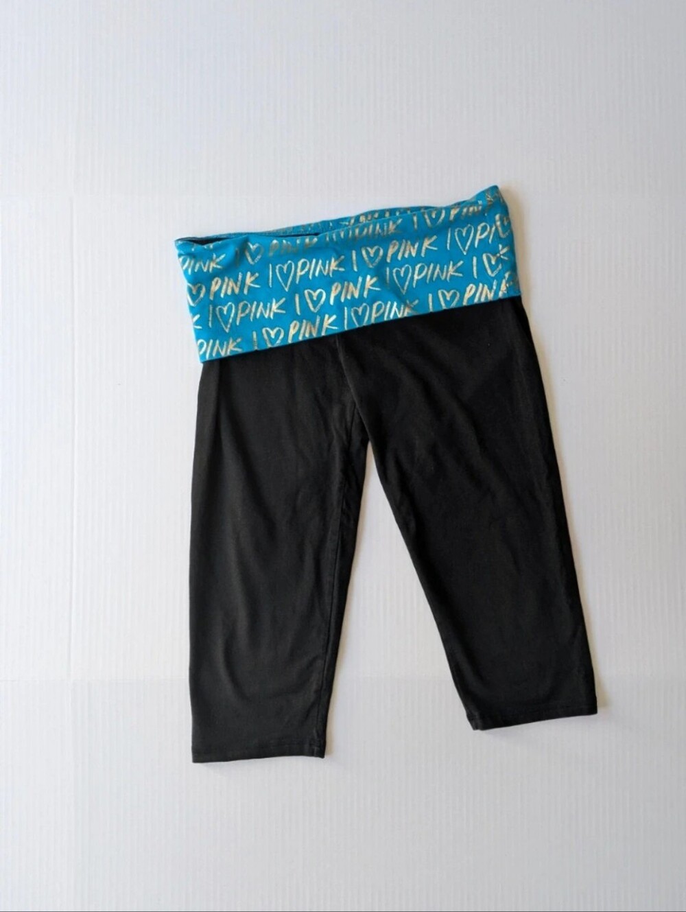 Vintage Victoria's Secret PINK Fold Over Capri Leggings
